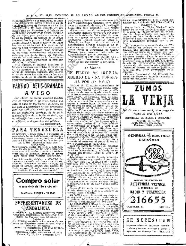 ABC SEVILLA 18-06-1967 página 48