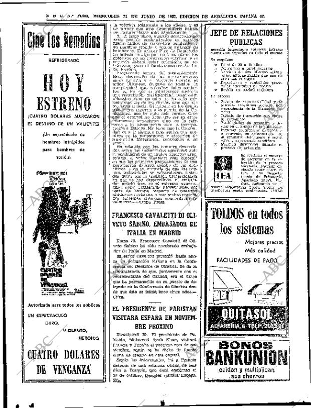 ABC SEVILLA 21-06-1967 página 42