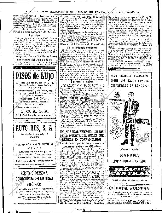 ABC SEVILLA 21-06-1967 página 50