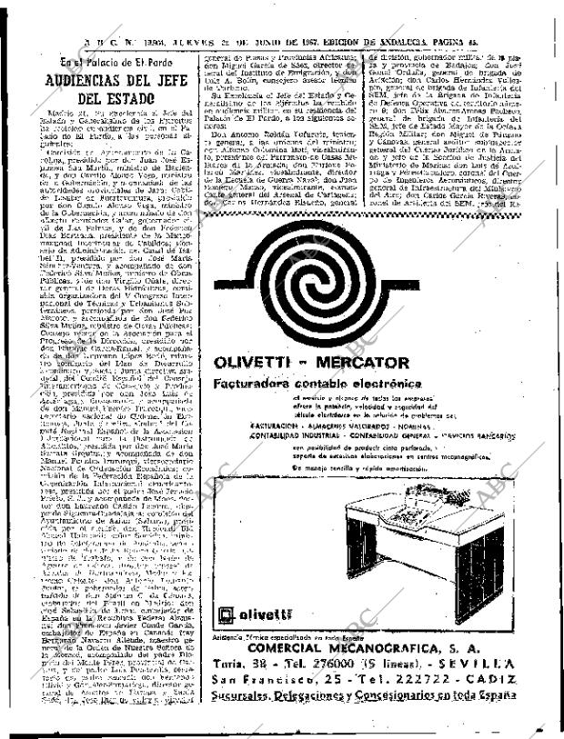 ABC SEVILLA 22-06-1967 página 45
