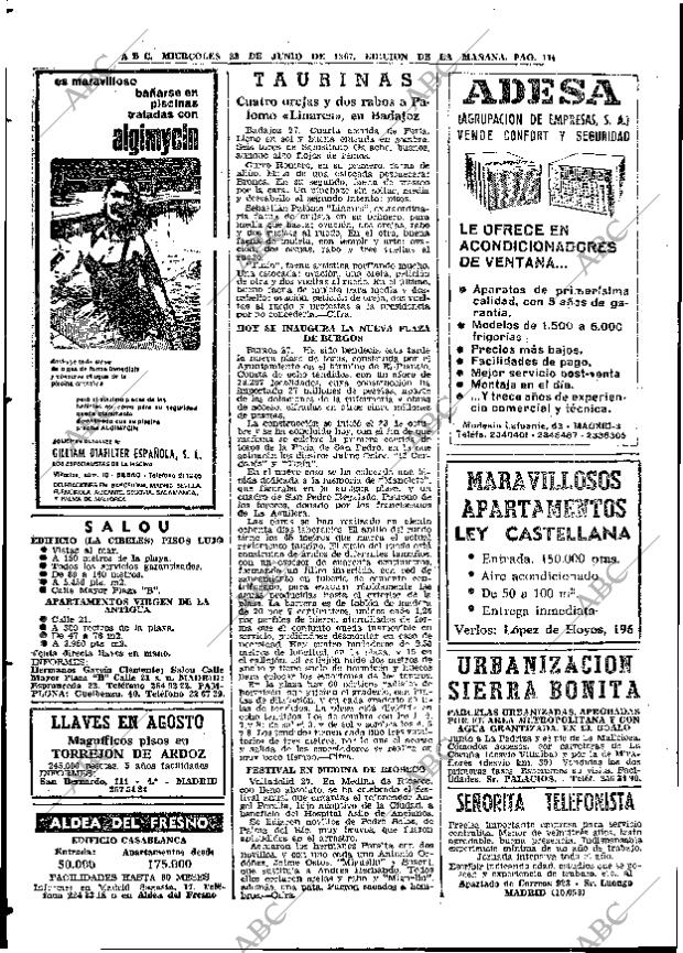 ABC MADRID 28-06-1967 página 110