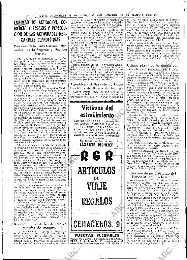 ABC MADRID 28-06-1967 página 97