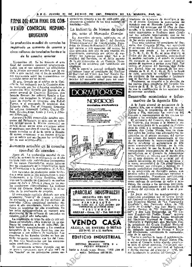 ABC MADRID 29-06-1967 página 101