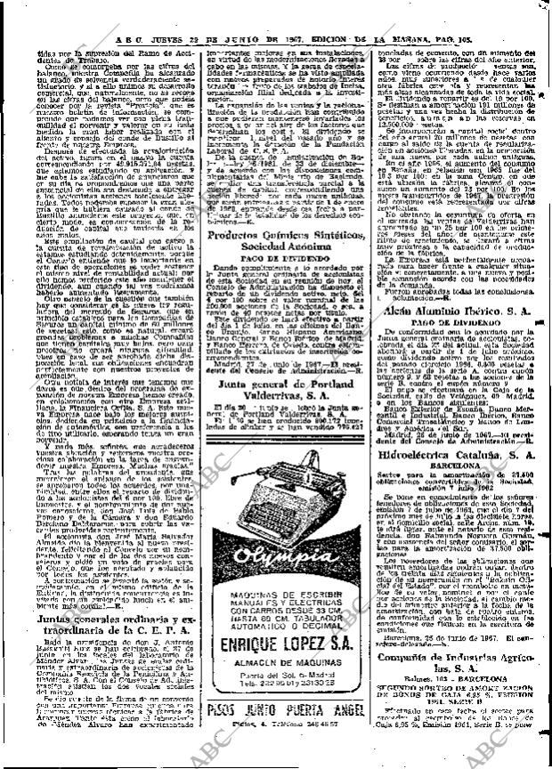ABC MADRID 29-06-1967 página 105