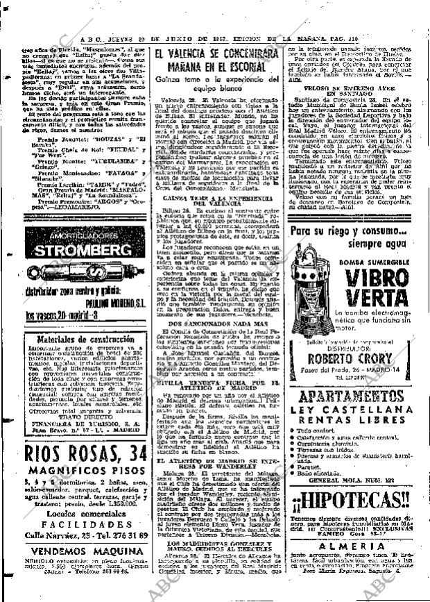 ABC MADRID 29-06-1967 página 110