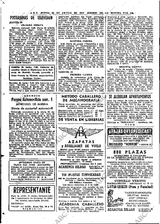 ABC MADRID 29-06-1967 página 120