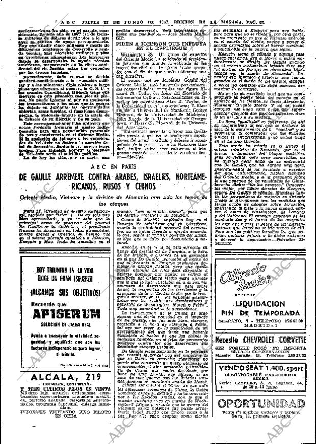 ABC MADRID 29-06-1967 página 62