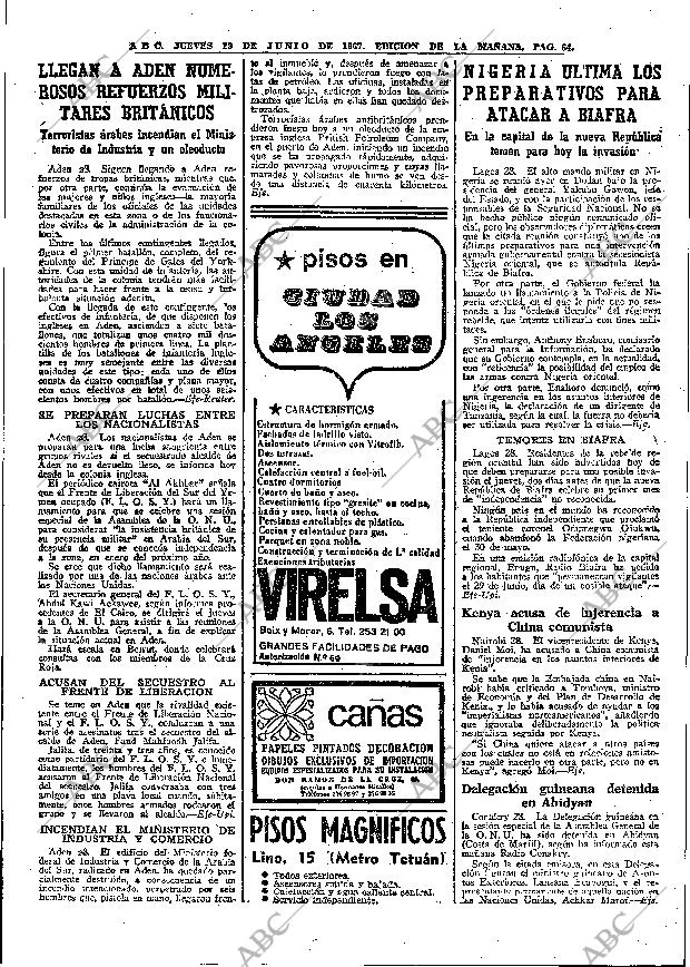 ABC MADRID 29-06-1967 página 64