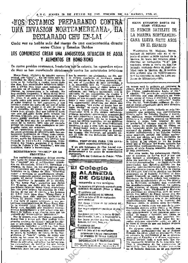 ABC MADRID 29-06-1967 página 67