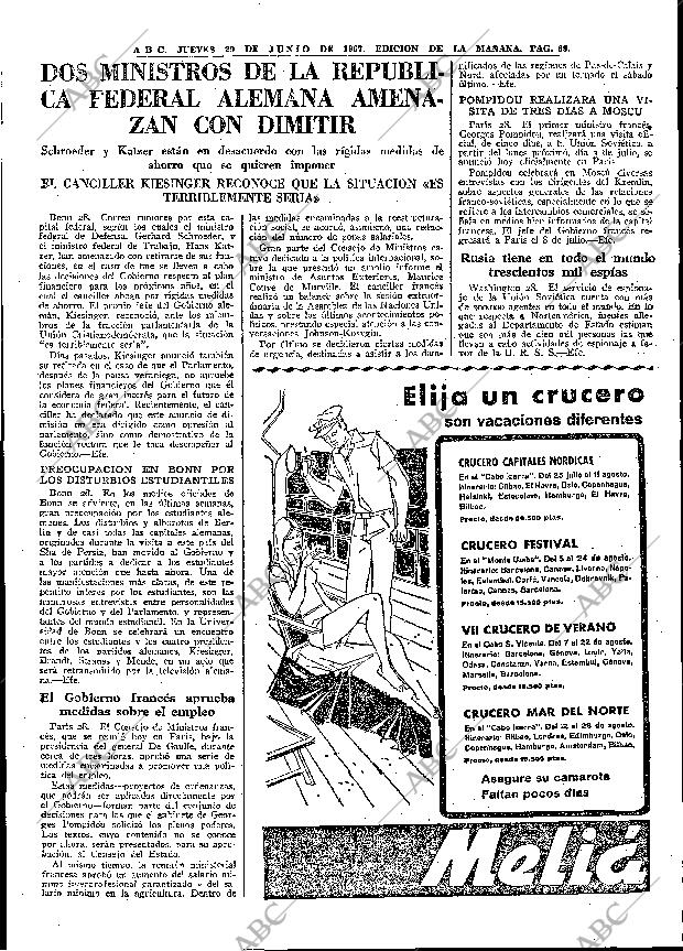 ABC MADRID 29-06-1967 página 69