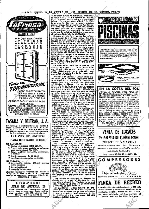 ABC MADRID 29-06-1967 página 72