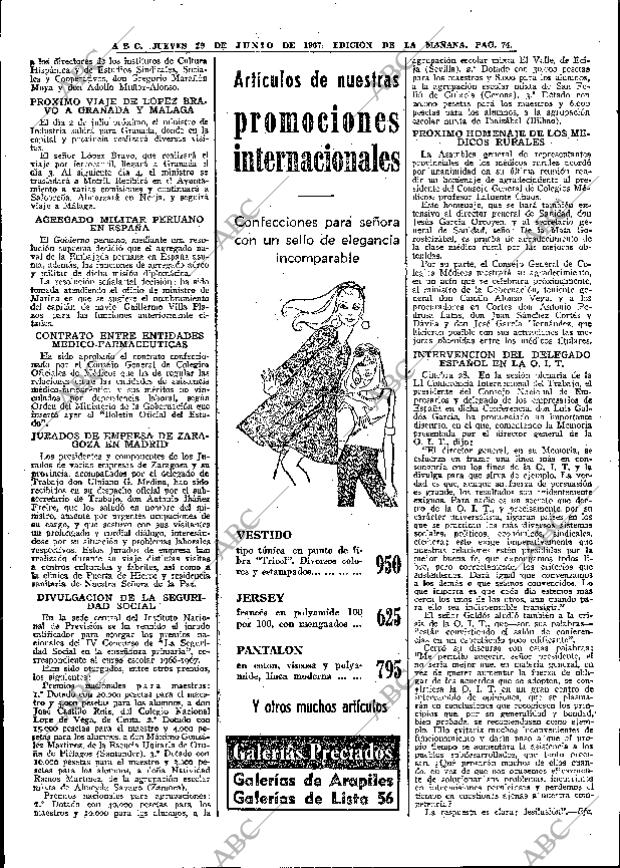 ABC MADRID 29-06-1967 página 74