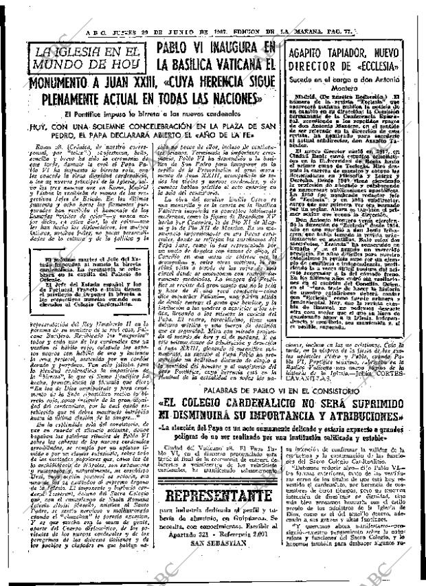 ABC MADRID 29-06-1967 página 77