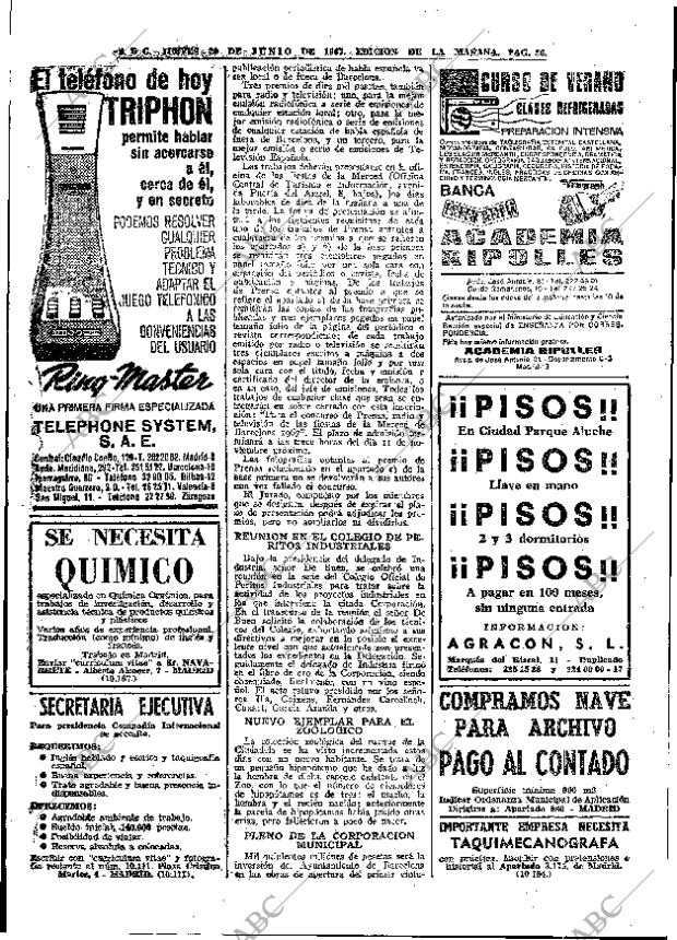 ABC MADRID 29-06-1967 página 86