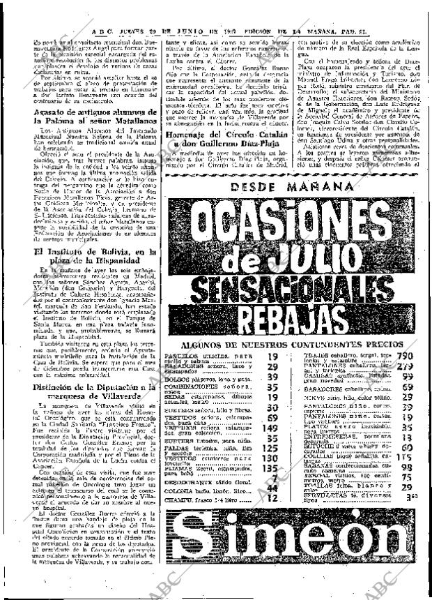 ABC MADRID 29-06-1967 página 91