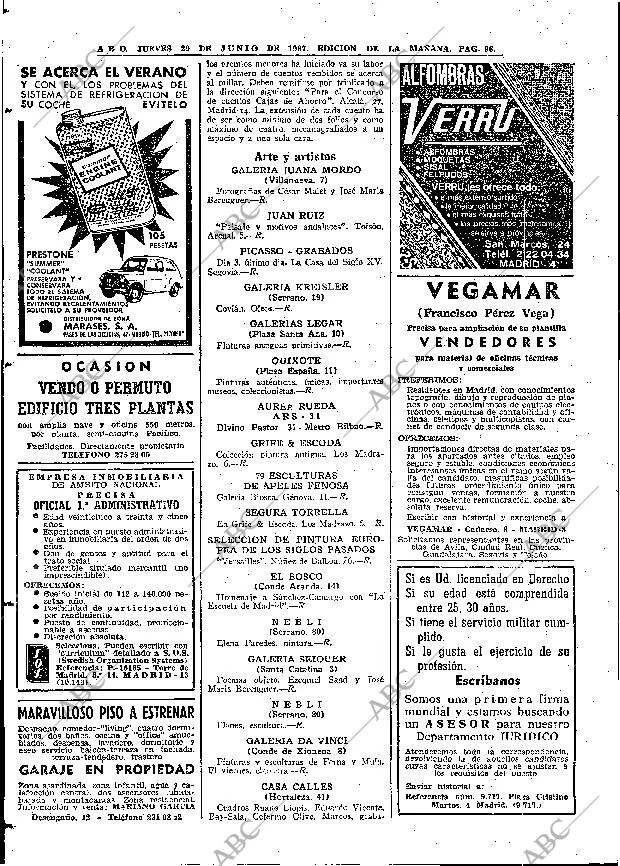 ABC MADRID 29-06-1967 página 96