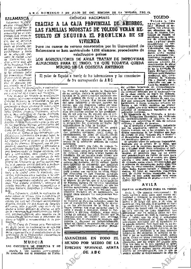 ABC MADRID 02-07-1967 página 61