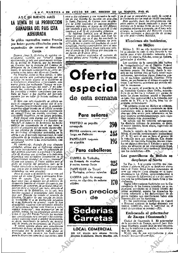 ABC MADRID 04-07-1967 página 45