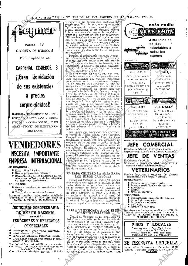 ABC MADRID 11-07-1967 página 48