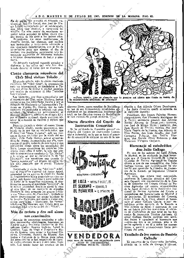 ABC MADRID 11-07-1967 página 65
