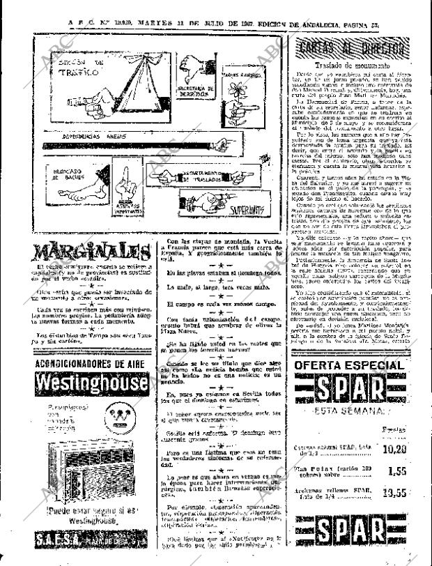 ABC SEVILLA 11-07-1967 página 57