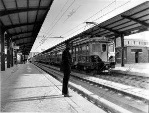 Estación de Chamartín, poco antes de inaugurar el túnel de la Risa