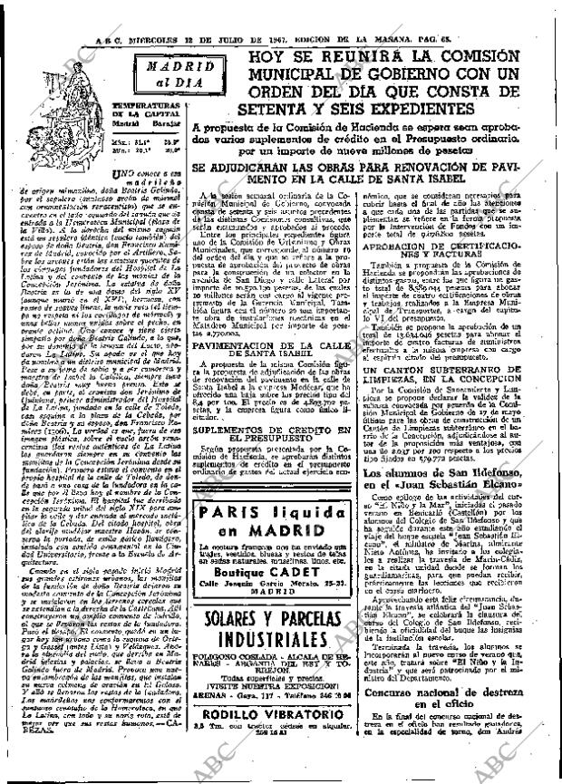 ABC MADRID 12-07-1967 página 65