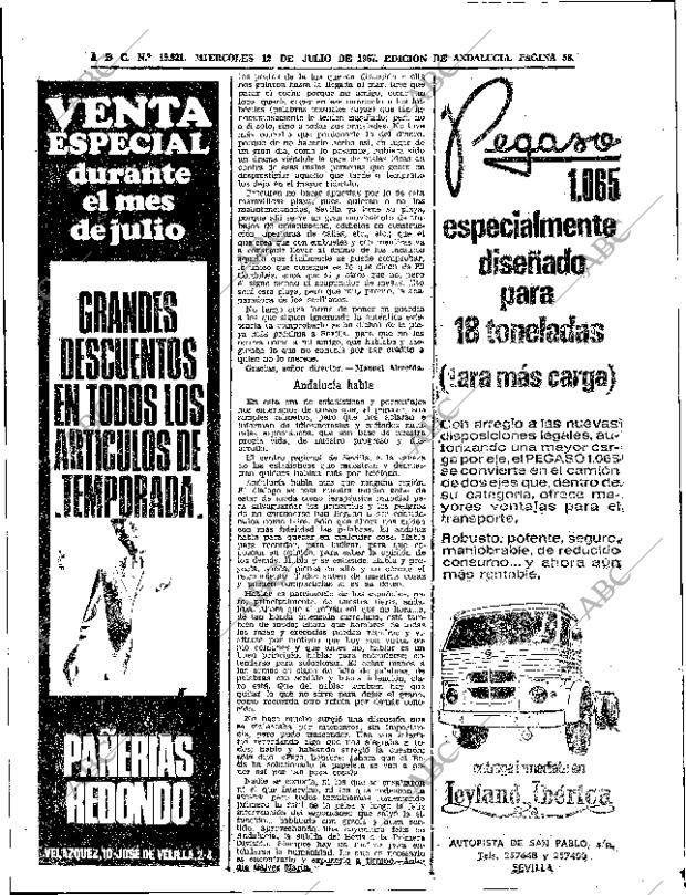 ABC SEVILLA 12-07-1967 página 58