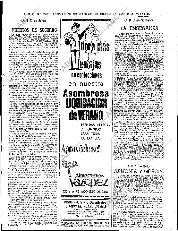 ABC SEVILLA 13-07-1967 página 37