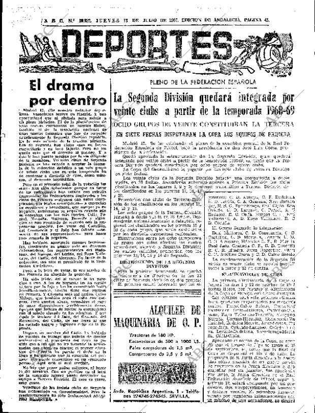 ABC SEVILLA 13-07-1967 página 45