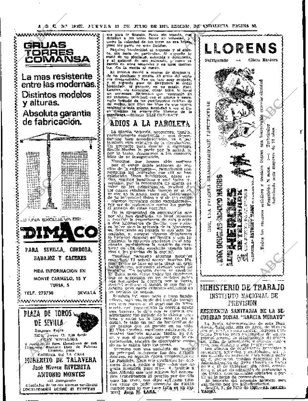 ABC SEVILLA 13-07-1967 página 52