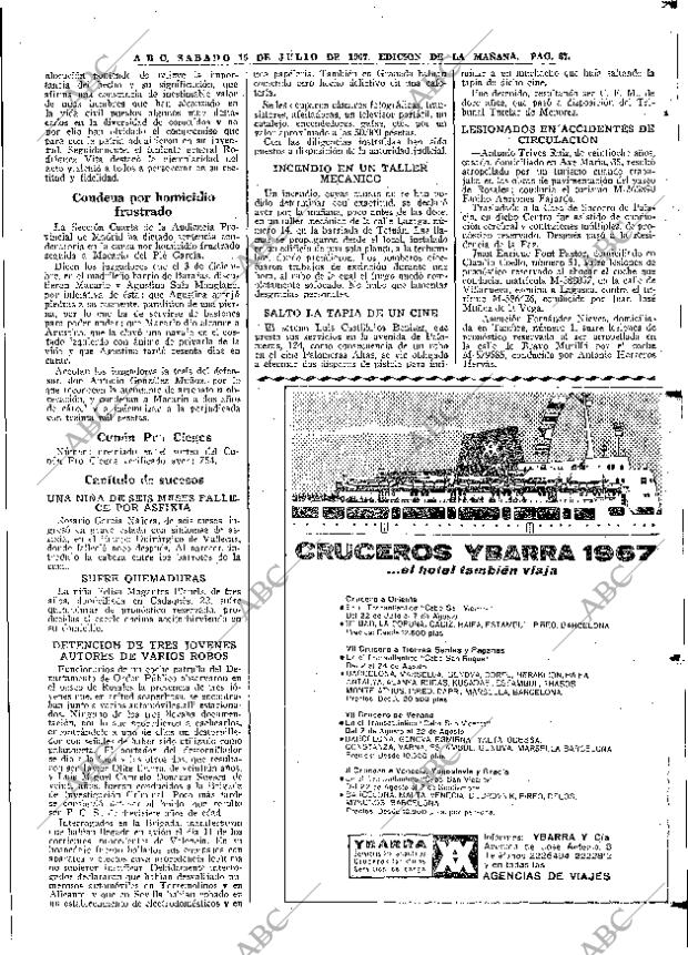 ABC MADRID 15-07-1967 página 67