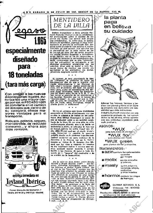 ABC MADRID 15-07-1967 página 68