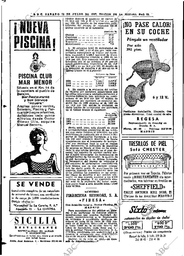 ABC MADRID 15-07-1967 página 72