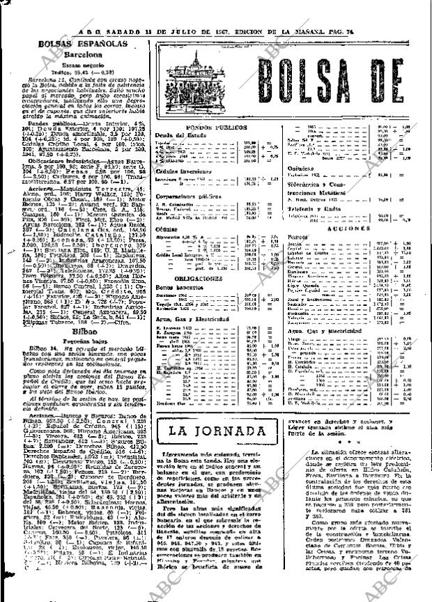 ABC MADRID 15-07-1967 página 74