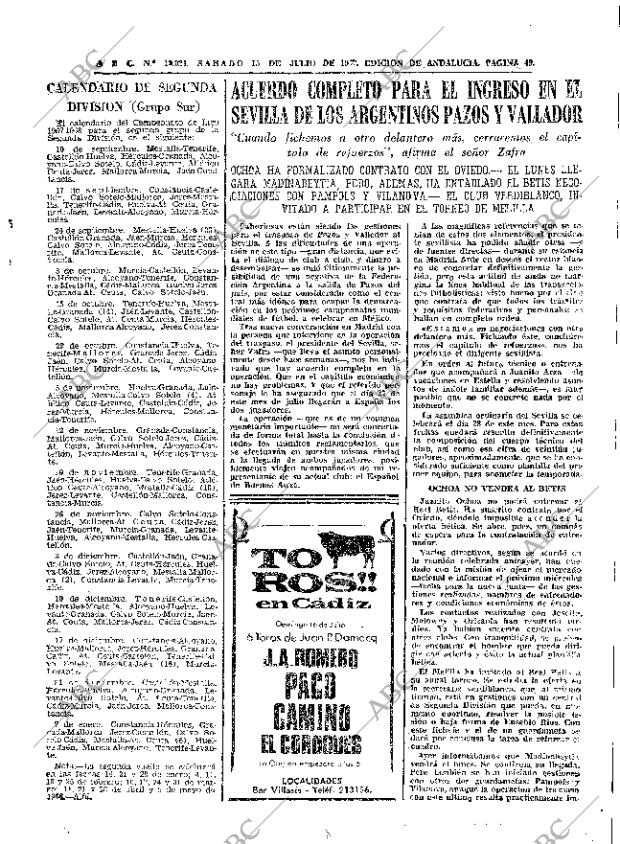 ABC SEVILLA 15-07-1967 página 49