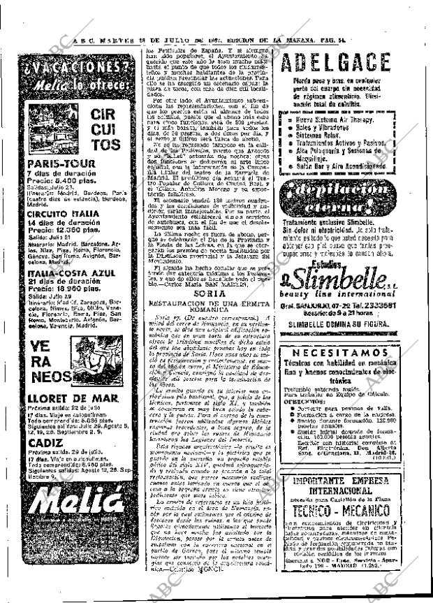 ABC MADRID 18-07-1967 página 54