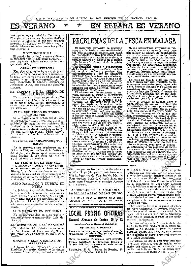 ABC MADRID 18-07-1967 página 61