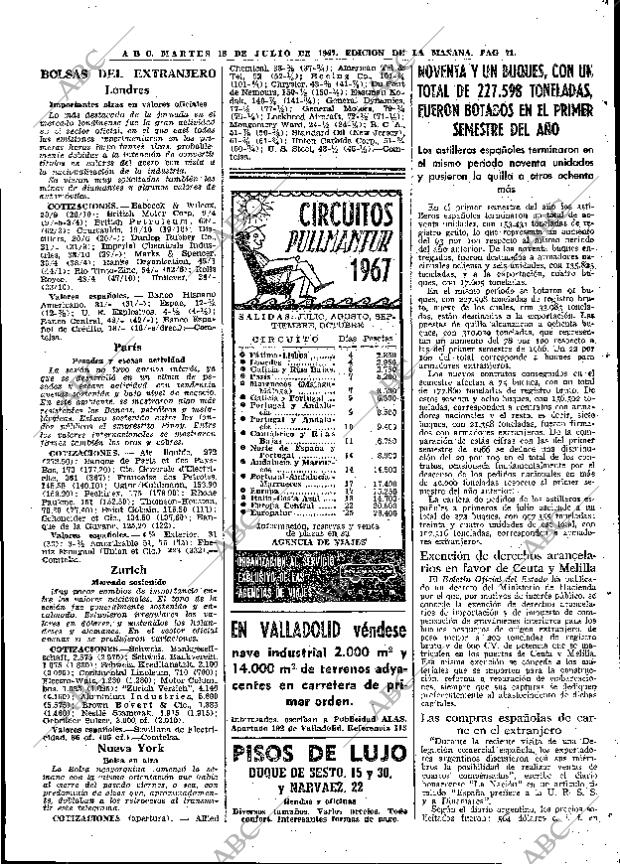 ABC MADRID 18-07-1967 página 71