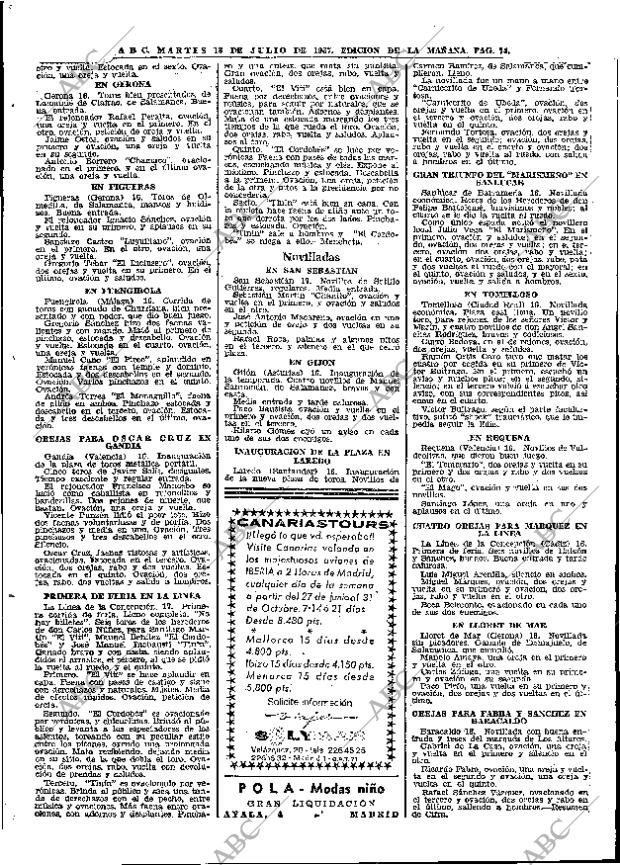 ABC MADRID 18-07-1967 página 74