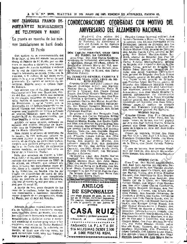 ABC SEVILLA 18-07-1967 página 33
