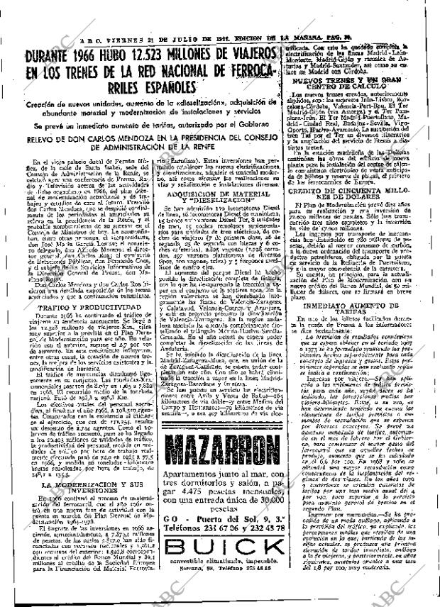 ABC MADRID 21-07-1967 página 39