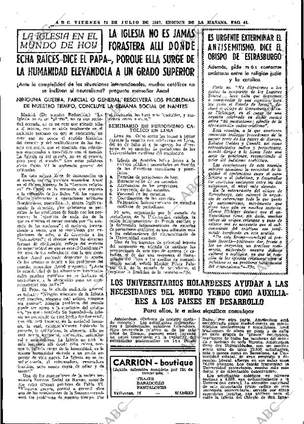 ABC MADRID 21-07-1967 página 41