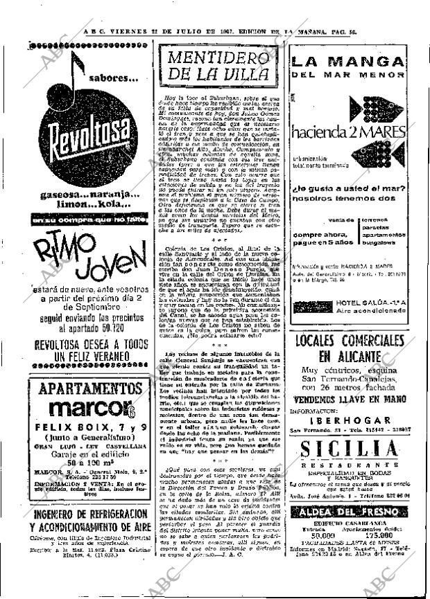 ABC MADRID 21-07-1967 página 56