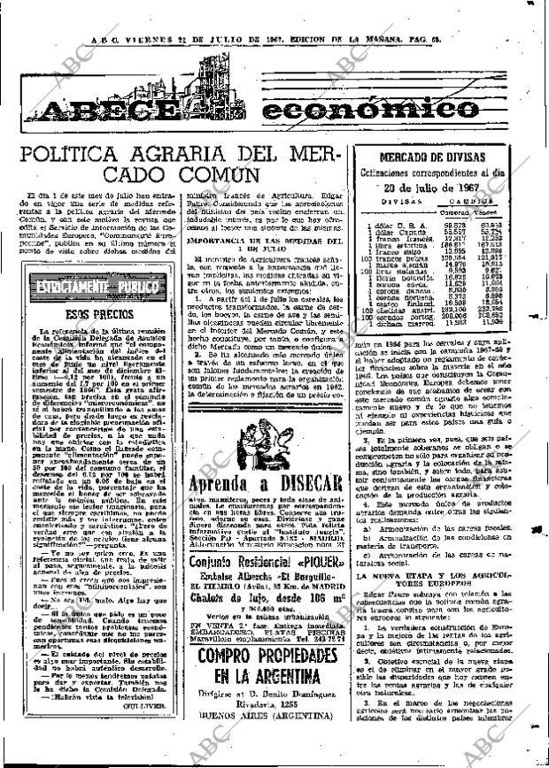 ABC MADRID 21-07-1967 página 65