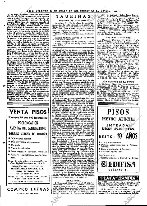 ABC MADRID 21-07-1967 página 72