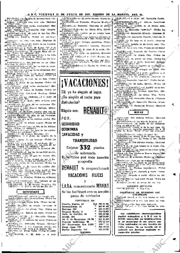 ABC MADRID 21-07-1967 página 81