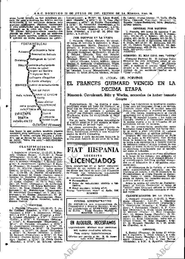 ABC MADRID 23-07-1967 página 78