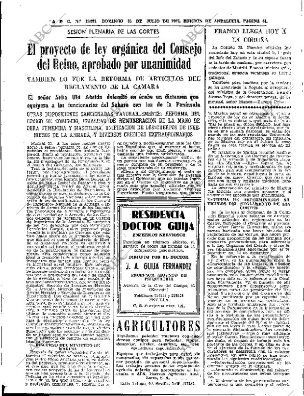 ABC SEVILLA 23-07-1967 página 41