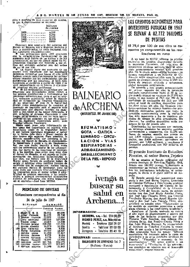 ABC MADRID 25-07-1967 página 62